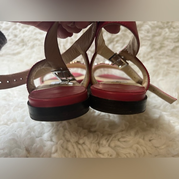 Jimmy Choo City Sandal Flat With Jewelry ONPA/028 Power Pink Size 6.5 - Picture 4 of 5